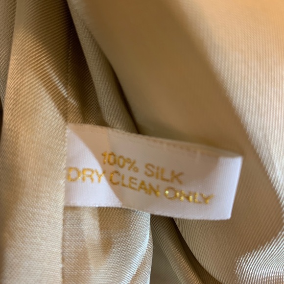 Vintage European Style 100% Silk Cream Hounds Tooth Blazer Sport Coat 42 Ukraine - Picture 9 of 9